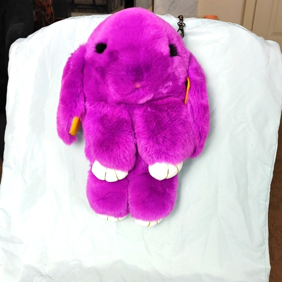 Rex Rabbit Fur Bunny Backpack - Picture 2 of 3